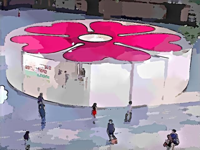 Un presidio vaccinale a forma di primula