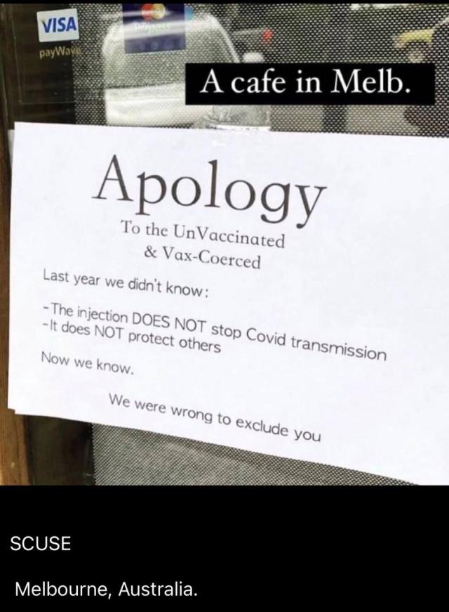 Covid, bar di Melbourne si scusa coi clienti no vax: "Il vaccino non protegge, abbiamo sbagliato ad escluderti"