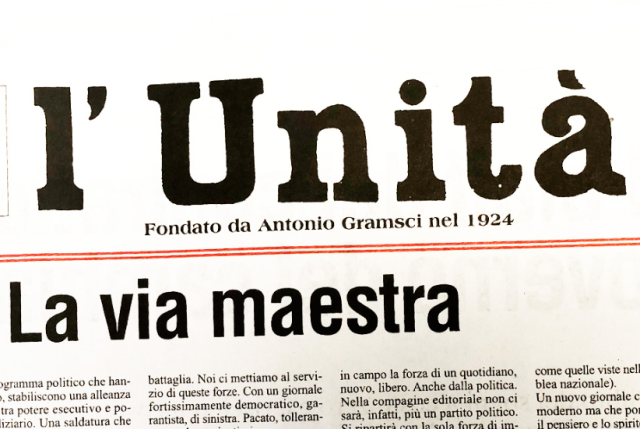 "L'unit&agrave;", Il giornale di Gramsci, rinasce ma diventa "di area PD"