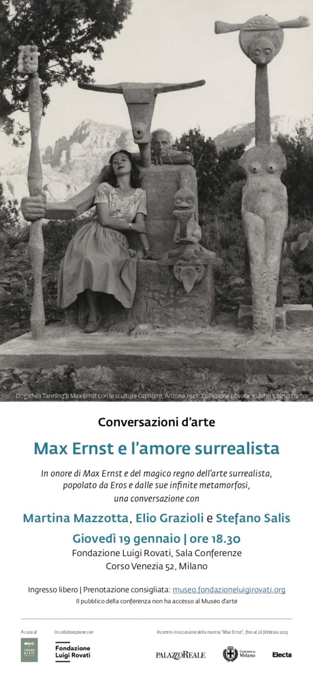 &ldquo;Conversazioni d&rsquo;arte&rdquo;, con Max Ernst si inaugura il ciclo di incontri di Johan & Levi con Fondazione Luigi Rovati