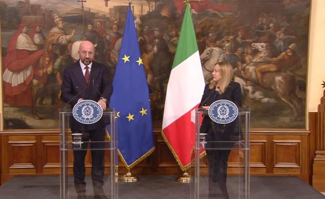 Meloni-Michel, il premier incalza l&rsquo;Ue: &ldquo;L&rsquo;impegno sui migranti dev&rsquo;essere di tutta l&rsquo;Europa&rdquo;