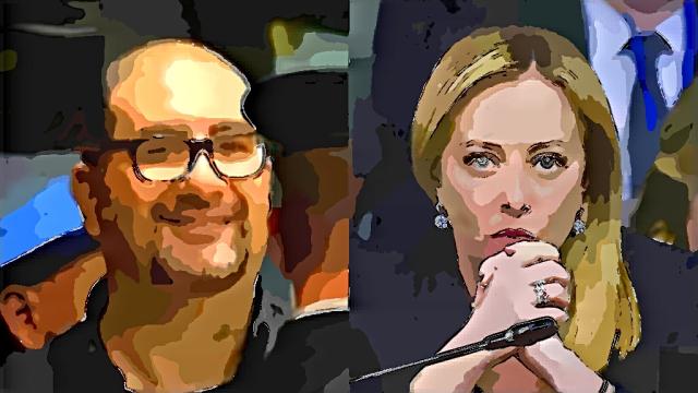 Alfredo Cospito e Giorgia Meloni