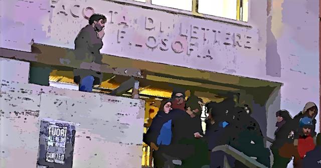Universit&agrave; la Sapienza occupata