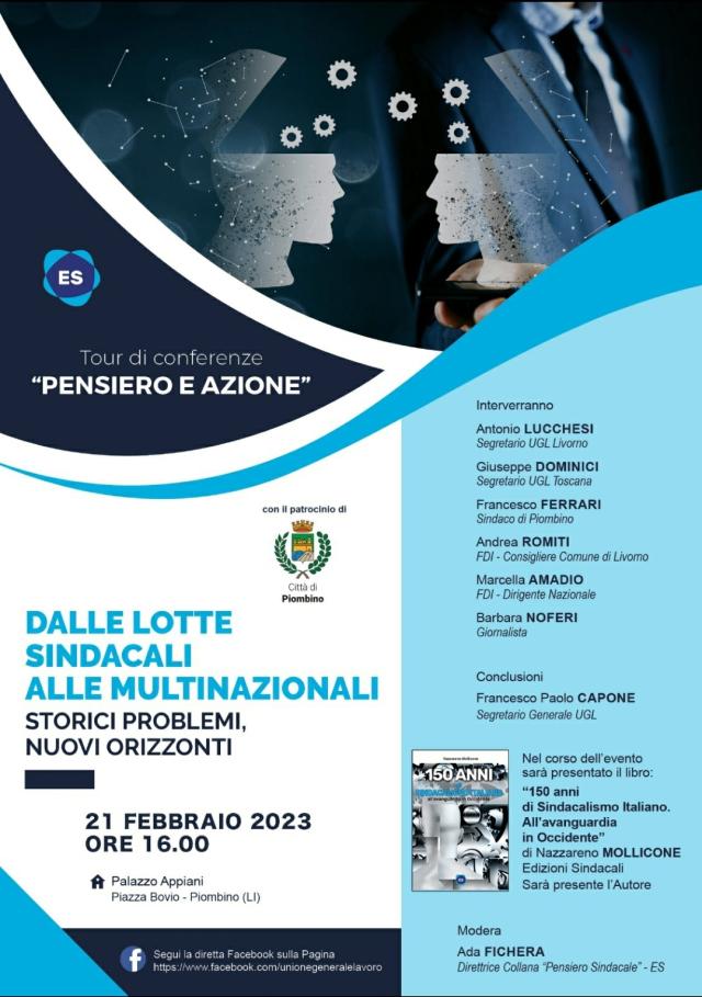 Tour UGL a Piombino. Capone (UGL): "Incentivare turnover generazionale per favorire assunzioni negli uffici pubblici"