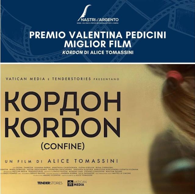 Nastri d&rsquo;Argento 2023. A Kordon il &lsquo;Premio Valentina Pedicini&rsquo; come miglior film