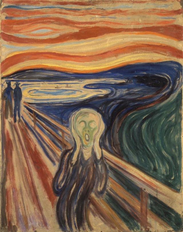 "Urlo": la potenza del celebre dipinto di Munch perde i colori