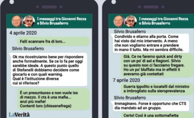 Inchiesta Covid Bergamo, chat tra Rezza e Brusaferro ai tempi della pandemia: "Il Cts? Una mafia&rdquo;