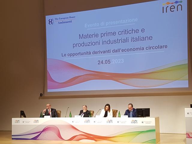 Iren e Ambrosetti, presentato il Position Paper sulla centralit&agrave; delle materie prime critiche per l'industria italiana