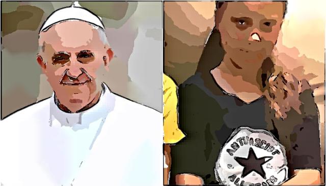 Bergoglio e Greta