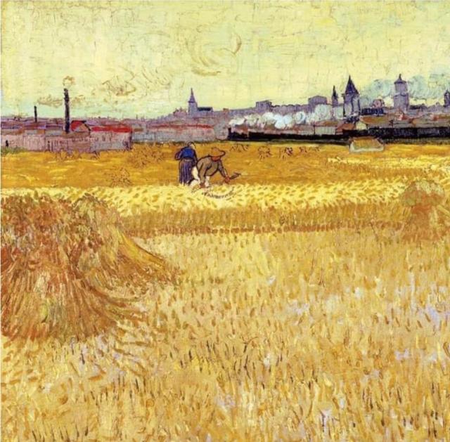 "Tramonto: campi di grano vicino ad Arles", in Provenza Vincent van Gogh trova la luce del mezzogiorno