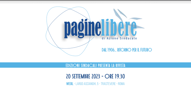 Al via il primo numero di Pagine Libere la rivista di Azione Sindacale
