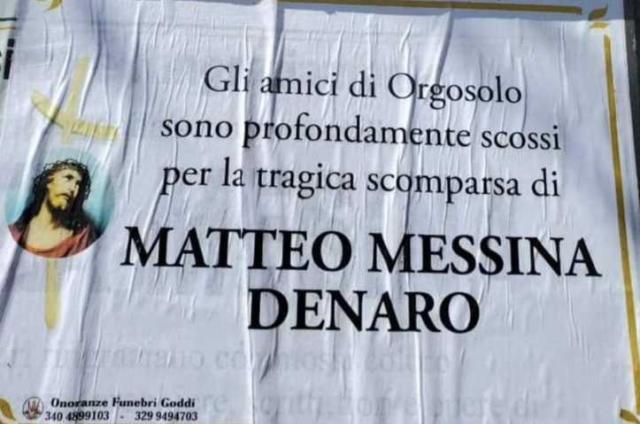 Morte Matteo Messina Denaro, manifesto funebre choc a Orgosolo, in Sardegna: &ldquo;Scossi per la tragica scomparsa&rdquo; 