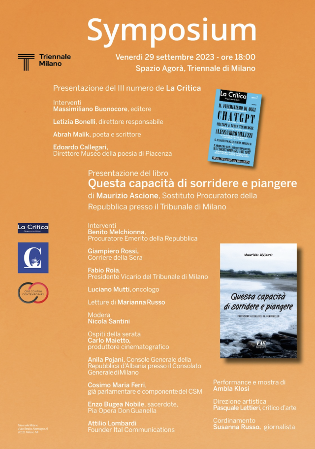 Presentazione del libro &ldquo;Questa capacit&agrave; di sorridere e piangere&rdquo;