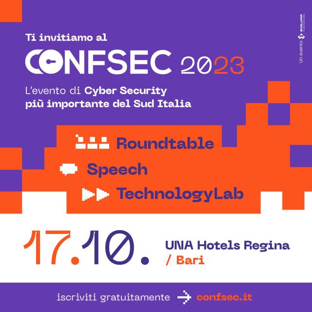 Al via a Bari l&rsquo;ottava edizione di Confsec sul tema della cyber security 