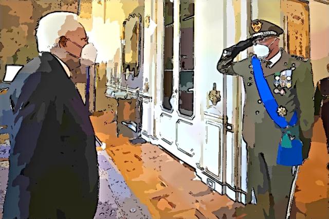 Mattarella in maschera