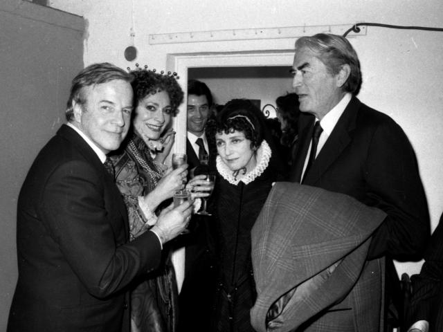 Franco Zeffirelli con Valentina Cortese e Rossella Falk e Gregory Peck 