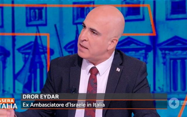 L&rsquo;ex ambasciatore israeliano Dror Eydar denunciato da Aleksandra Matikj, disse: &ldquo;Obiettivo distruggere Gaza. Chi minaccia un ebreo deve morire&rdquo;