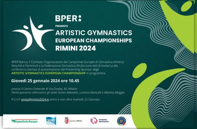 BPER, Presenting Sponsor del Campionato Europeo di Ginnastica Artistica Maschile e Femminile in programma alla Fiera di Rimini