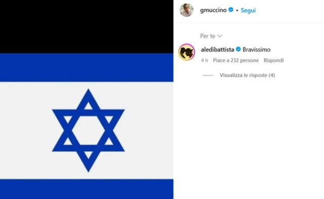 Muccino posta bandiera Israele con inno di Mameli, supporto a Ghali anche da Negramaro e Di Battista. Fassino: "Genocidio &egrave; contro Tel Aviv"