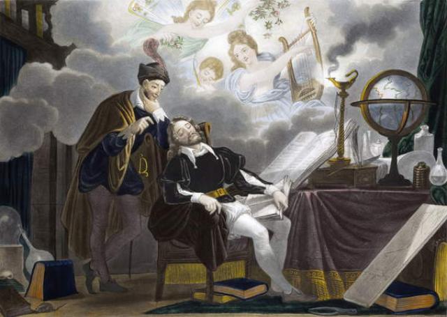 Il patto col diavolo, incontro tra lo scrittore e l&rsquo;editore (Mefistofele)