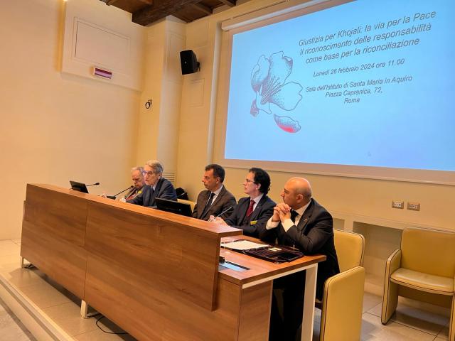 In Senato l&rsquo;evento &ldquo;Giustizia per Khojali: la via per la Pace. Il riconoscimento delle responsabilit&agrave; come base per la riconciliazione&rdquo;