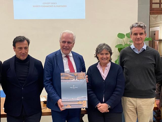 Cantina Poggio Antico: Marco Casamonti, Eugenio Giani, Stefania Saccardi, Didier Ryelandt