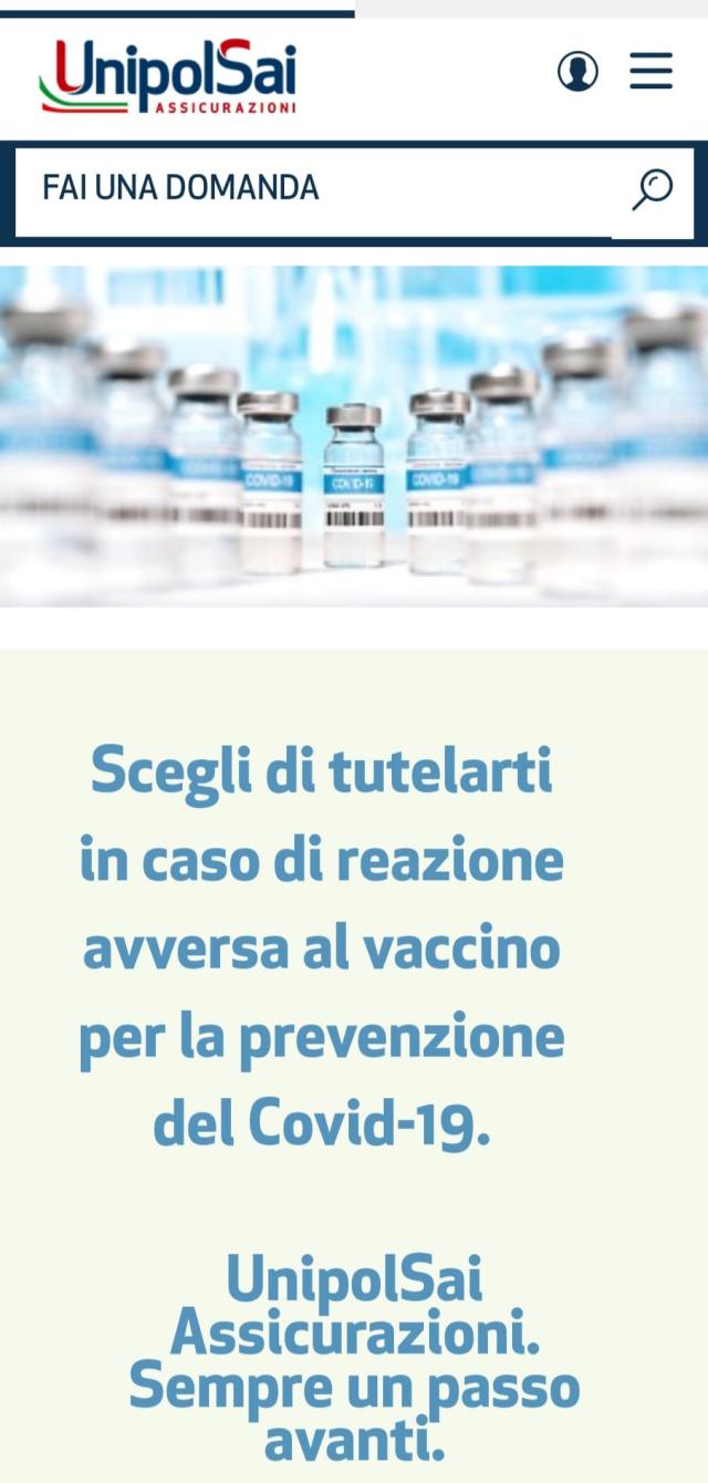 UnipolSai campagna vaccino Covid
