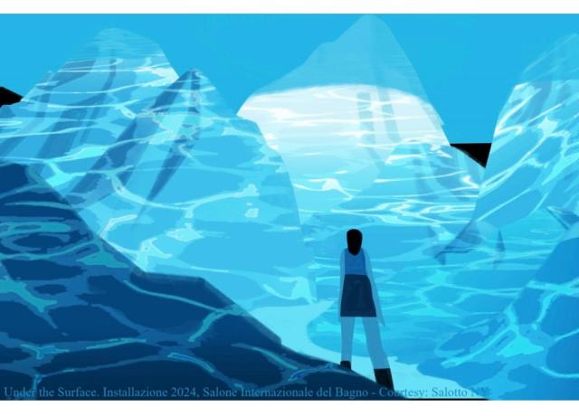 Under the surface, installazione 2024, Salone Internazionale del Bagno - Courtesy Salotto NY