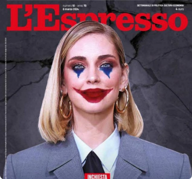 Chiara Ferragni sulla copertina de L'Espresso con la faccia da pagliaccio, il web: "Violenza sulle donne", ma altri: "Te lo meriti"