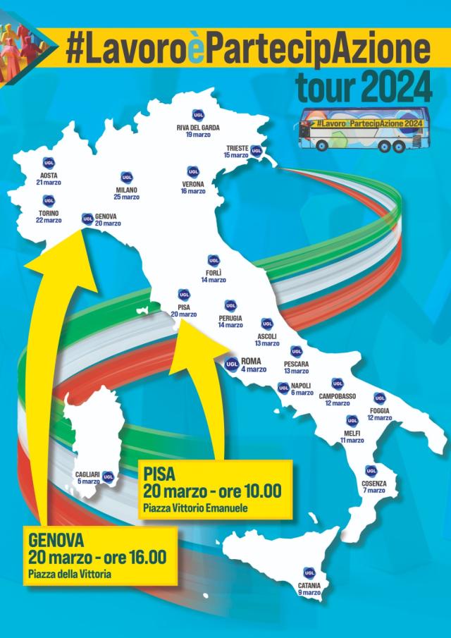 A Pisa il Tour itinerante dell&rsquo;UGL sulla partecipazione
