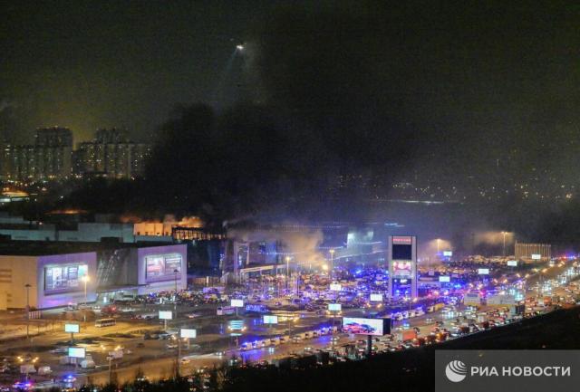 Il luogo dell'attentato a Mosca