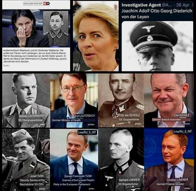 Von der Leyen, Scholz e Tusk nipoti dei nazisti delle SS Joachim Freiherr, Fritz von Scholz e Josef Tusk: il post che gira sul web
