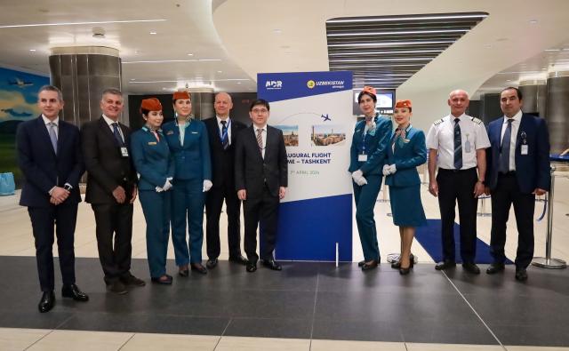Uzbekistan Airways e AdR, inaugurato a Fiumicino un nuovo volo Roma - Tashkent-Urgench; Scriboni: "Opportunit&agrave; di sviluppo"