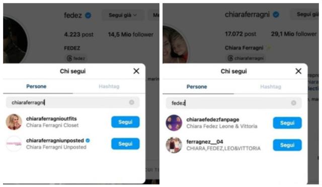 Chiara Ferragni e Fedez hanno smesso di seguirsi su Instagram e si sono bloccati a vicenda: "C'entra Diego Naska"