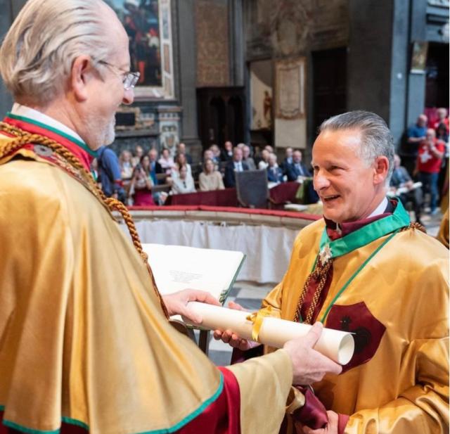 Il Barone Giovanni Ricasoli Firidolfi con il Principe Sigismundo d'Asburgo Lorena 