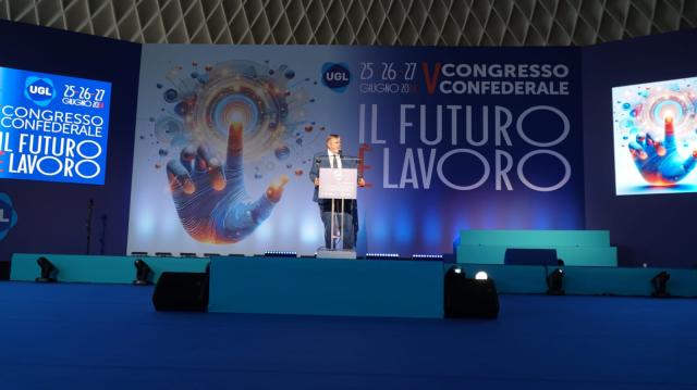 V Congresso UGL. Valditara, Ministro dell'istruzione e del Merito: "Con sindacato UGL condivisione di valori e obiettivi"