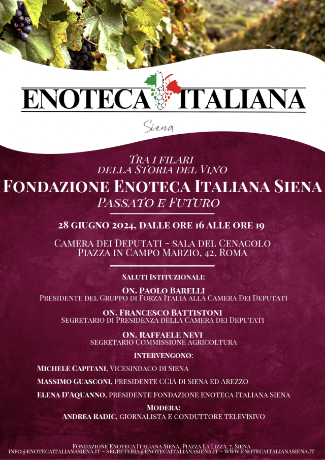 Presentazione ufficiale della Fondazione Enoteca Italiana Siena a Roma