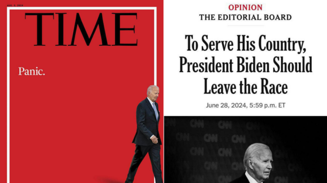 La copertina del Time, "Panic", la stampa americana infierisce su Biden, il New York Times gli chiede di ritirarsi