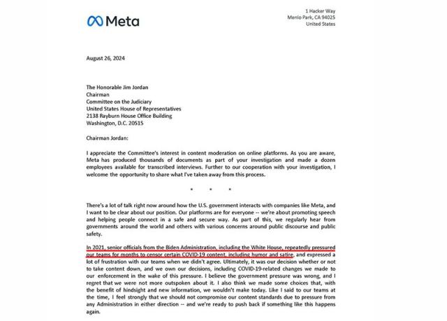 Zuckerberg ammette "pressioni per censura su Covid e vaccini da Governo e Casa Bianca", la Lettera alla Commissione giudiziaria Usa