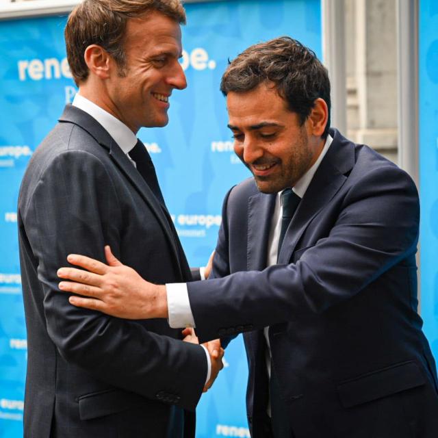 E.Macron a sx e S. S&eacute;journ&eacute;  a dx