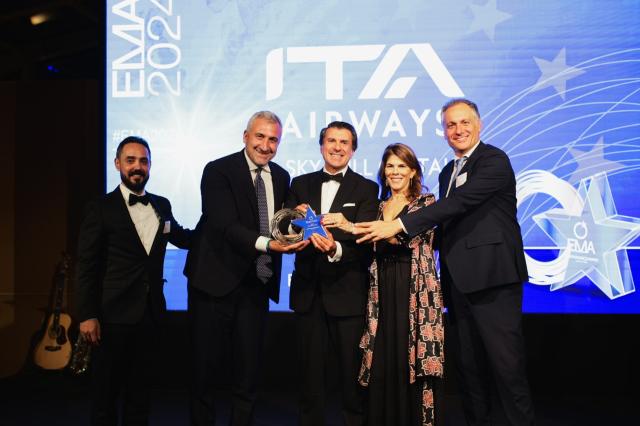 ITA Airways, vinto il premio "Best Business Class" agli European Mission Awards 2024 a Villa Necchi Campiglio 