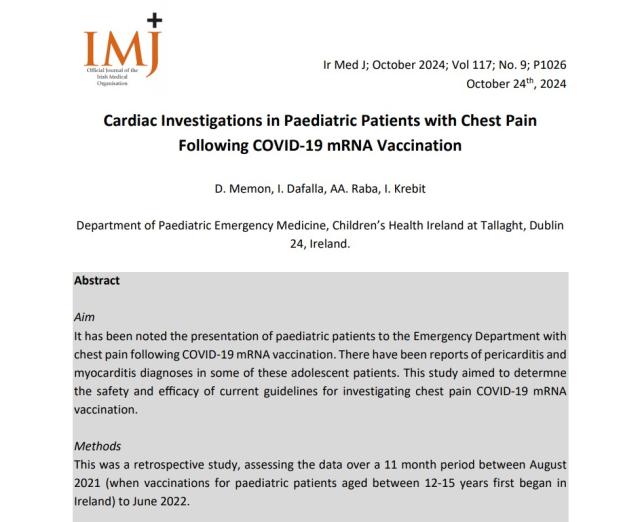 Vaccini Covid a mRNA e danni al cuore sui ragazzi tra 12 e 15 anni: sintomi nel 57% dei casi dopo 2&deg;dose, nel 43% dei pazienti dopo 1&deg; dose