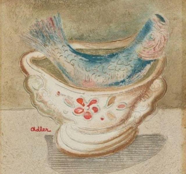 La "Natura morta con pesce" un&rsquo;opera opulenta del maestro ebreo polacco Jankel Adler