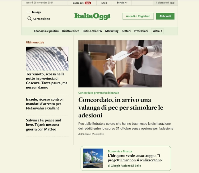 ItaliaOggi punta sul digitale e lancia il nuovo sito con servizi innovativi per i professionisti