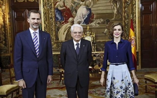 Reali di Spagna con Sergio Mattarella