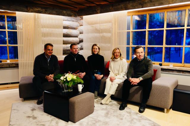 Meloni al vertice Nord-Sud di Saariselk&auml; in Finlandia