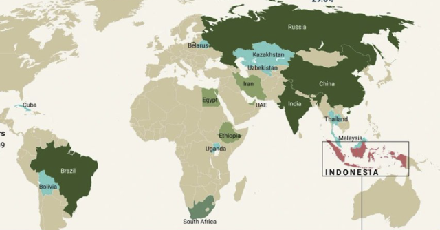 Mappa dei Brics - Foto: X