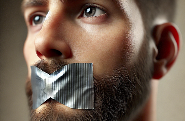 Bavaglio - foto: illustrazione IA