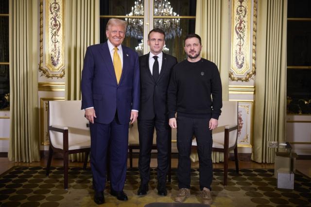 Trump, Macron e Zelensky