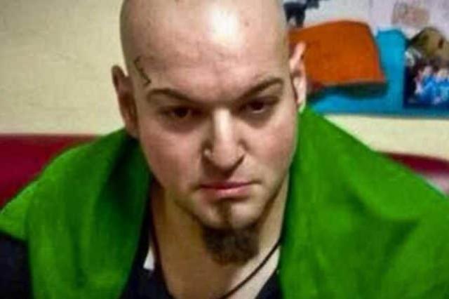 Luca Traini nel momento dell'arresto 